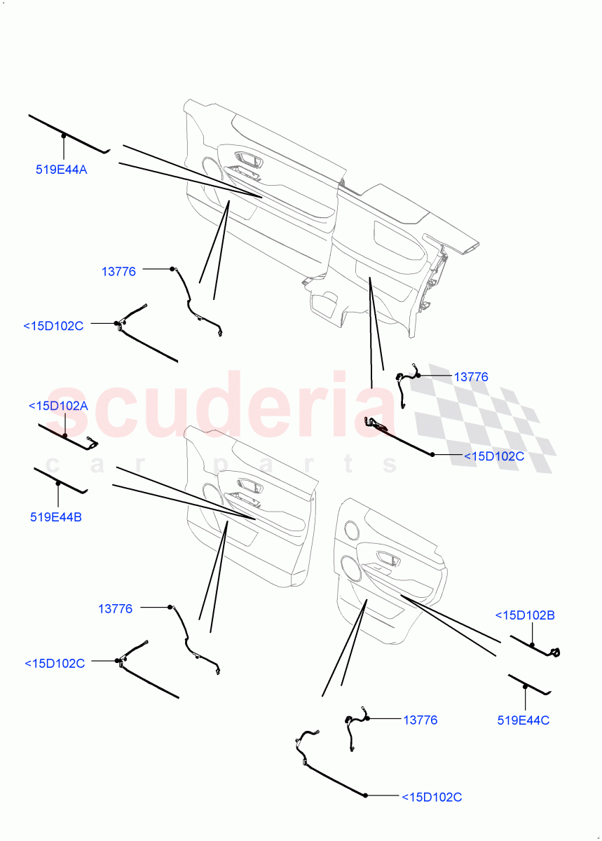 Interior Lamps(3 Door,Halewood (UK),5 Door)((V)FROMGH000001) of Land Rover Land Rover Range Rover Evoque (2012-2018) [2.2 Single Turbo Diesel]