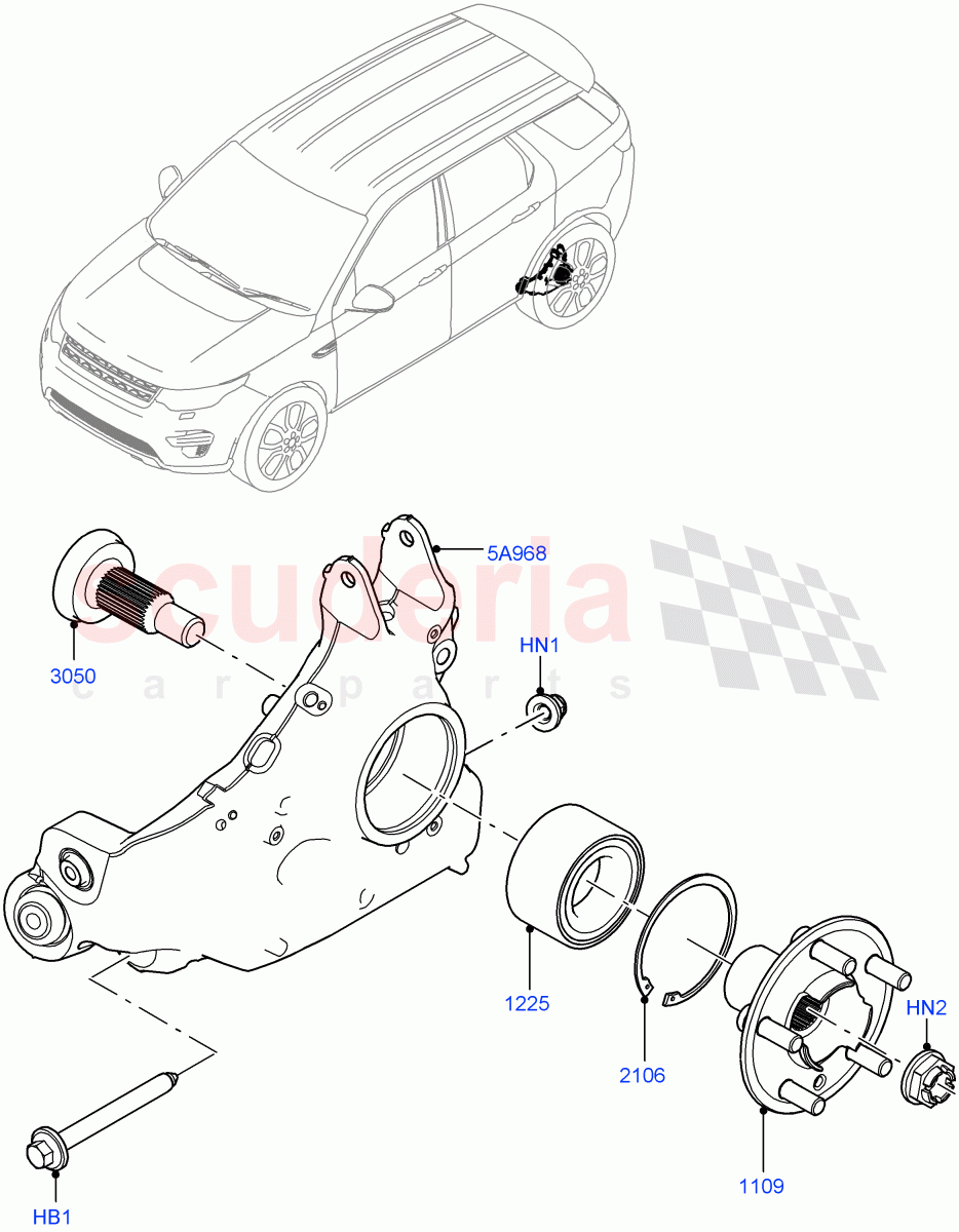 Rear Knuckle And Hub(Halewood (UK))((V)FROMLH000001) of Land Rover Land Rover Discovery Sport (2015+) [2.2 Single Turbo Diesel]