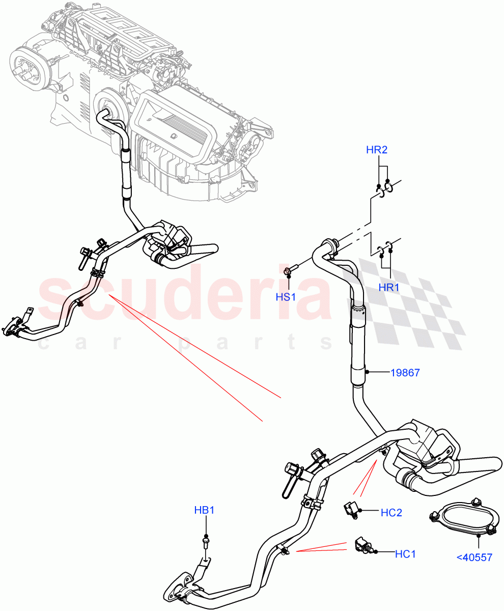 Air Conditioning Condensr/Compressr(Nitra Plant Build)(With Air Conditioning - Front/Rear,With Front Comfort Air Con (IHKA),With Manual Air Conditioning)((V)FROMK2000001) of Land Rover Land Rover Discovery 5 (2017+) [2.0 Turbo Diesel]