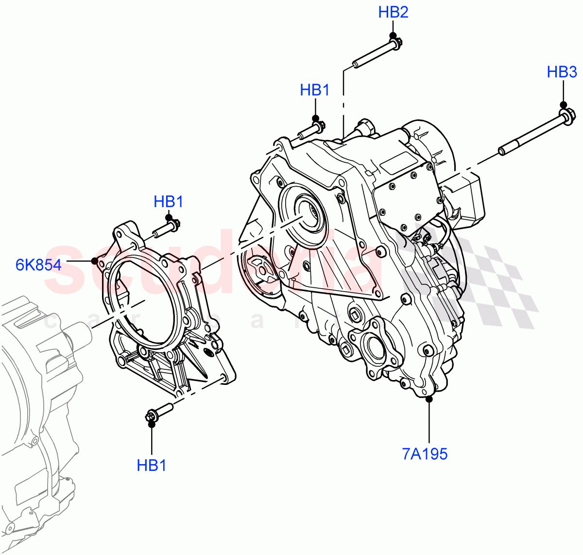 Transfer Drive Case of Land Rover Land Rover Range Rover Velar (2017+) [3.0 Diesel 24V DOHC TC]