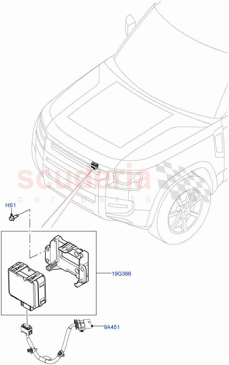 Speed Control(3.0L AJ20D6 Diesel High,Adaptive Cruise Control with Stg As,ACC + Stop/go + Cra)((V)FROMM2000001) of Land Rover Land Rover Defender (2020+) [3.0 I6 Turbo Diesel AJ20D6]