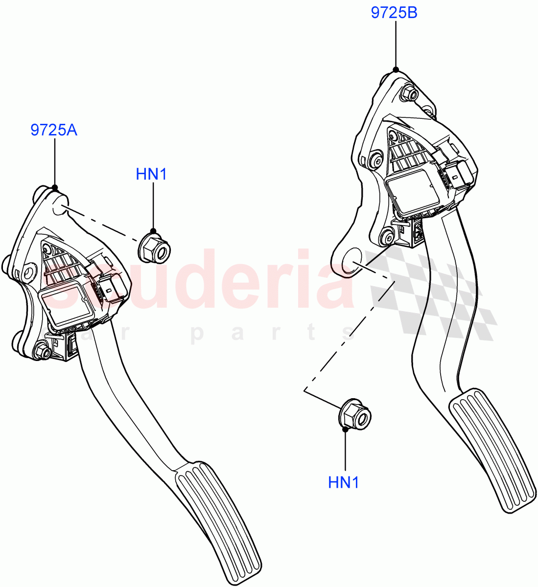 Accelerator/Injection Pump Controls(Nitra Plant Build) of Land Rover Land Rover Defender (2020+) [3.0 I6 Turbo Petrol AJ20P6]