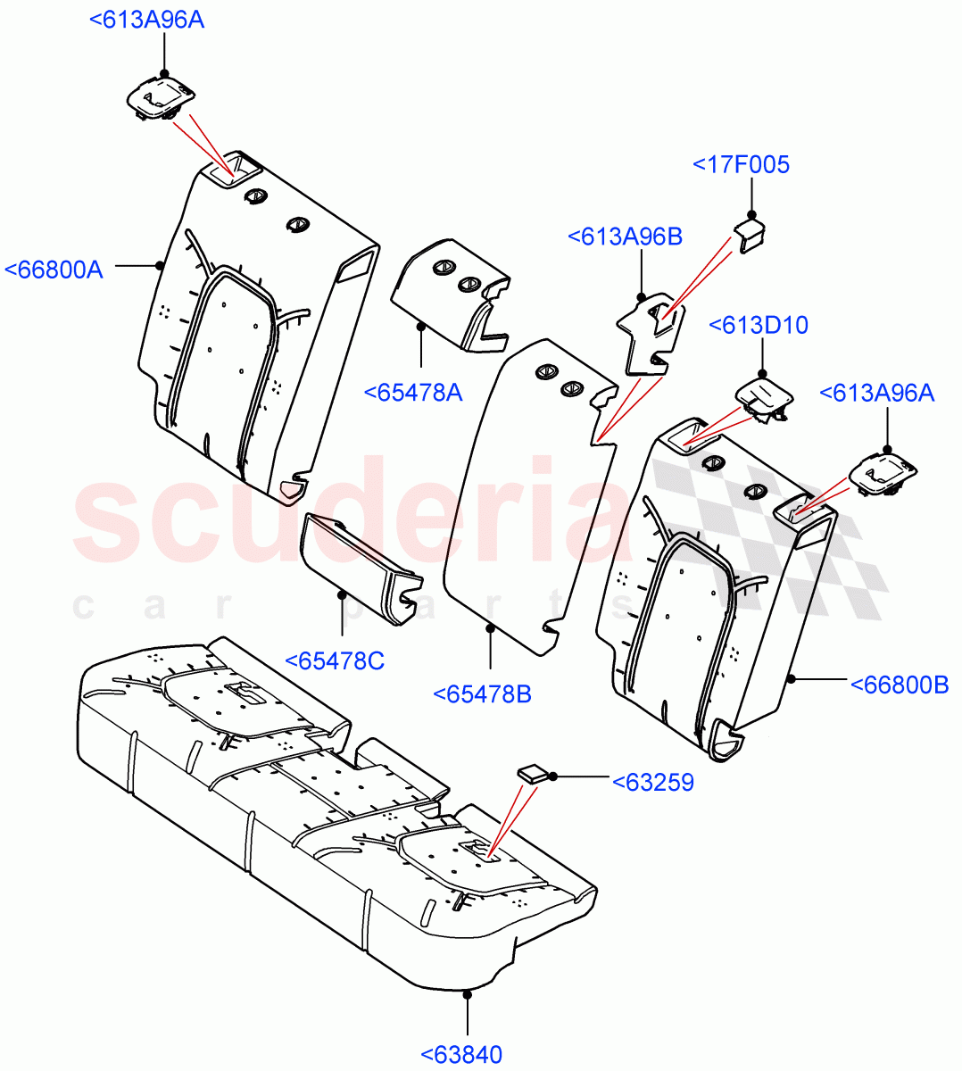 Rear Seat Pads/Valances & Heating(Pads/Valances)(Rr Seat 40/20/40 Fixed Cushion) of Land Rover Land Rover Defender (2020+) [2.0 Turbo Diesel]