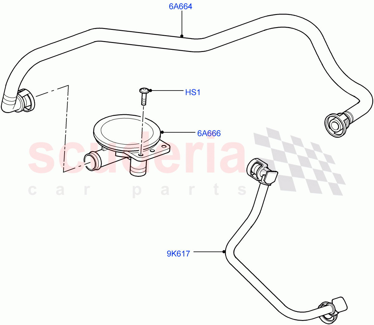 Emission Control - Crankcase(AJ Petrol 4.2 V8 Supercharged) of Land Rover Land Rover Range Rover Sport (2005-2009) [4.2 Petrol V8 Supercharged]