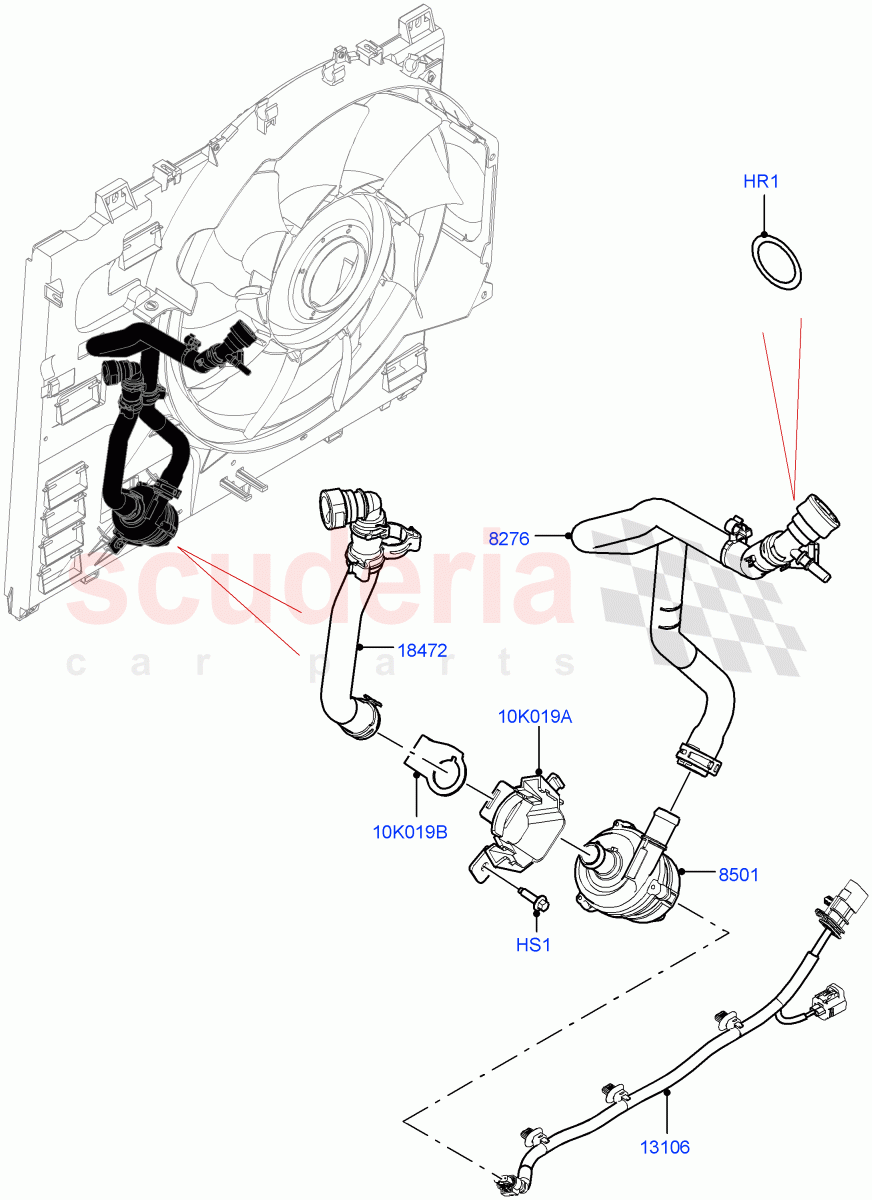 Water Pump(Auxiliary Unit)(3.0L AJ20P6 Petrol High)((V)FROMKA000001) of Land Rover Land Rover Range Rover (2012-2021) [3.0 I6 Turbo Petrol AJ20P6]