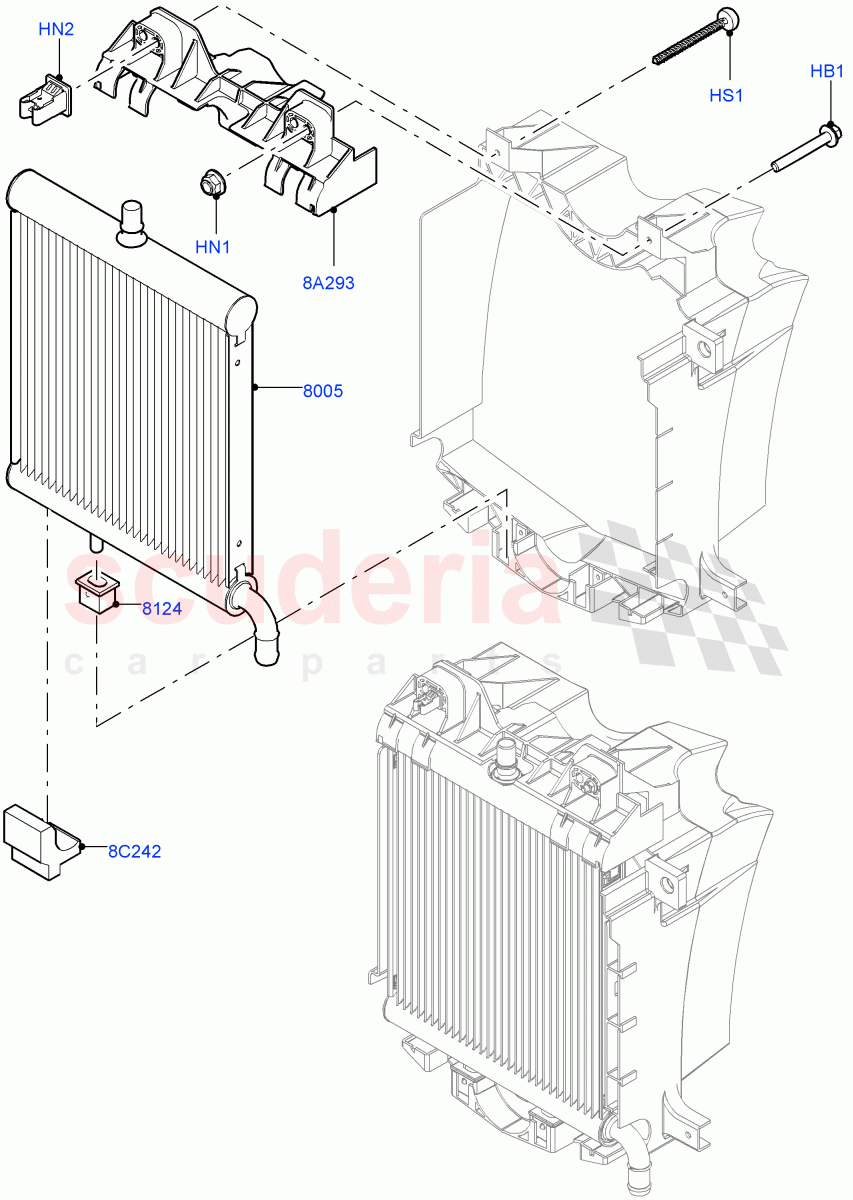 Radiator/Coolant Overflow Container (Auxiliary Unit) (3.0L DOHC GDI SC V6 PETROL) of Land Rover Land Rover Range Rover (2012-2021) [3.0 DOHC GDI SC V6 Petrol]
