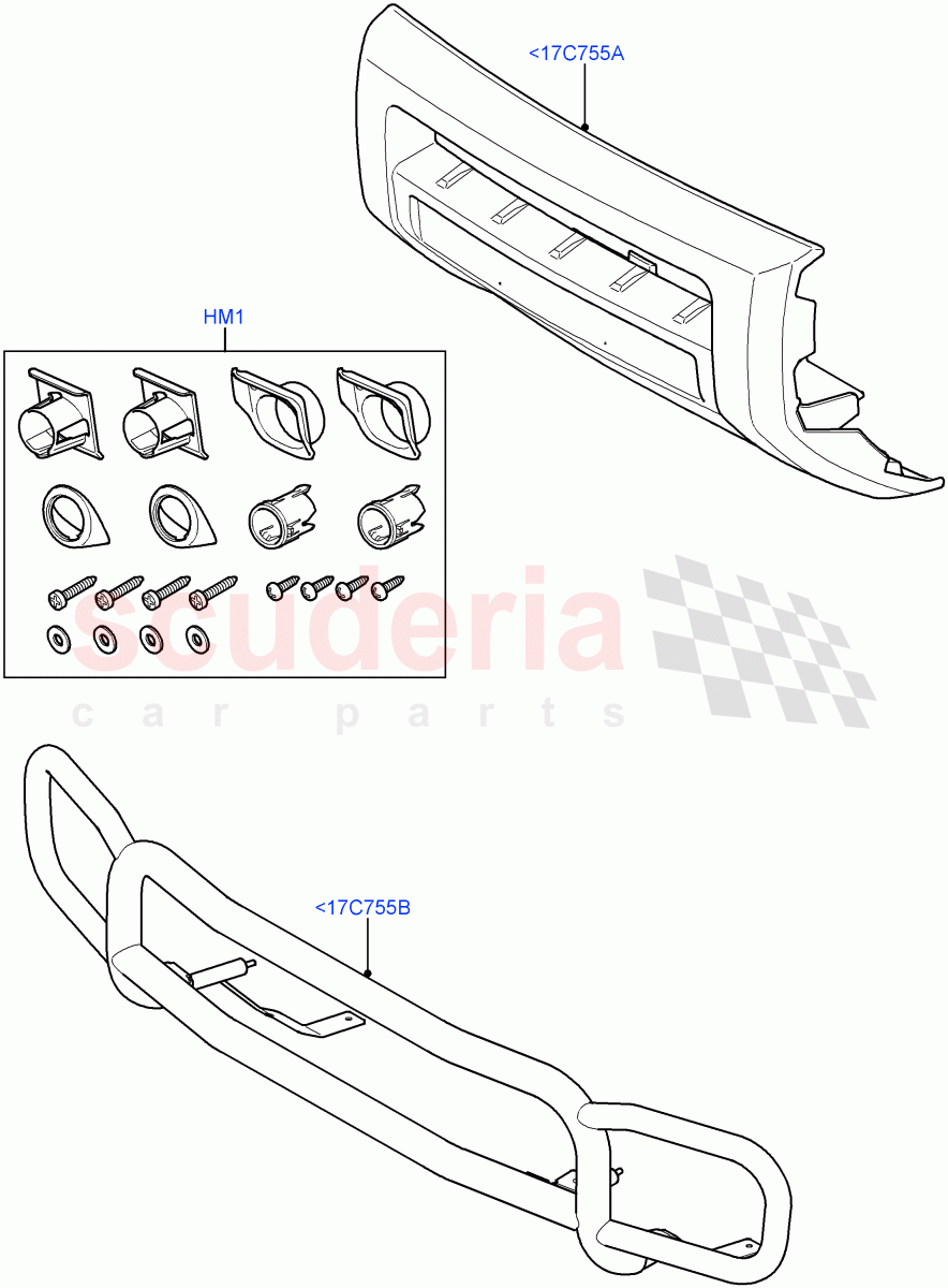 Body Dress Up Kits - Front(With Bumper Protection Moulding, Accessory) of Land Rover Land Rover Range Rover Sport (2005-2009) [2.7 Diesel V6]