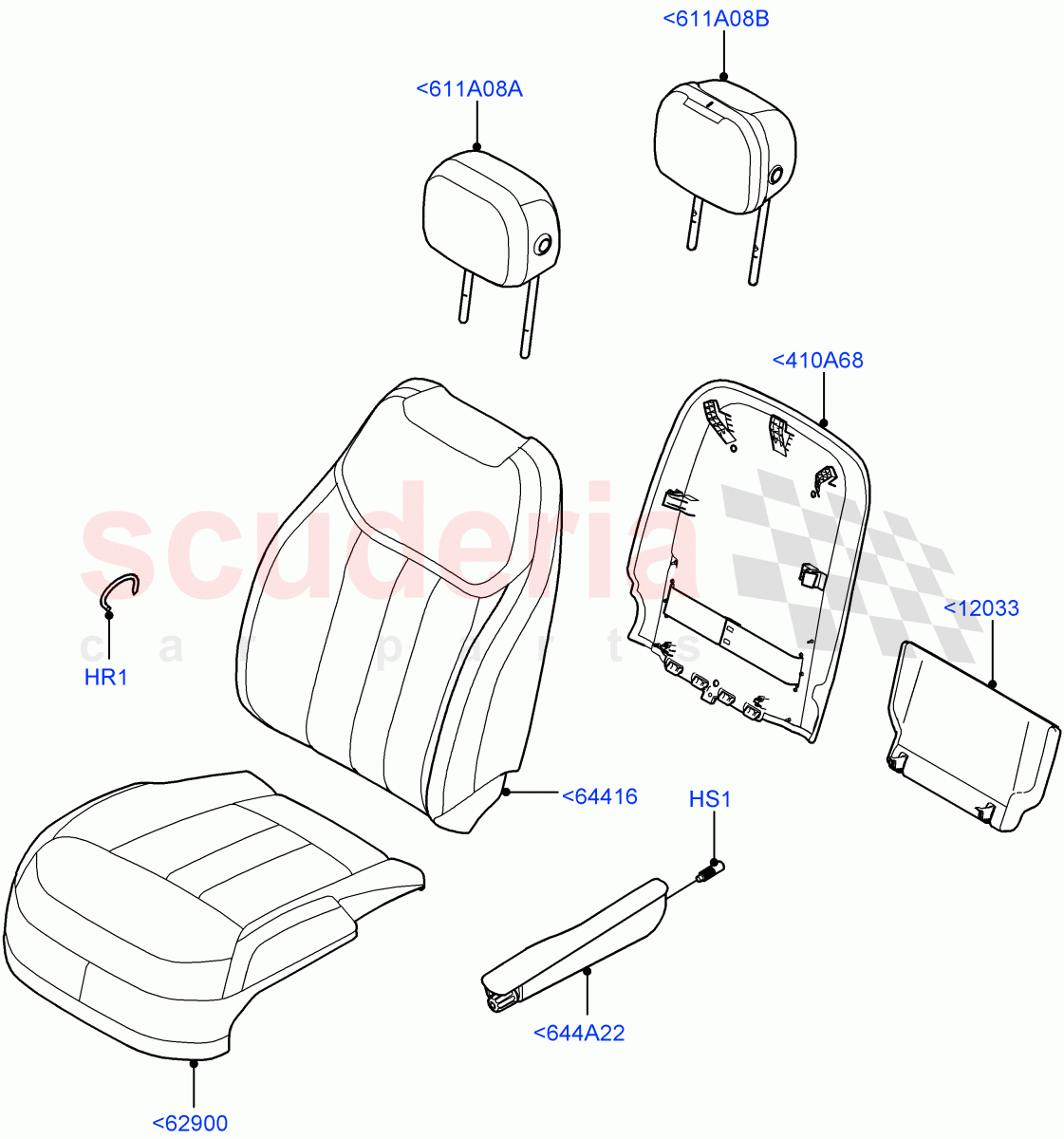 Front Seat Covers(Perf Taurus Leather/PVC) of Land Rover Land Rover Range Rover (2022+) [4.4 V8 Turbo Petrol NC10]