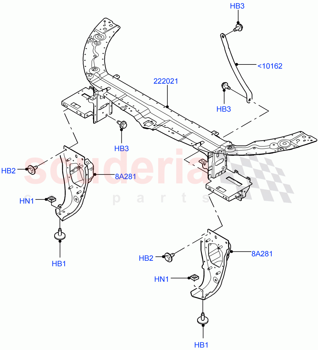 Front Panels, Aprons & Side Members(Front End)(Itatiaia (Brazil))((V)FROMGT000001) of Land Rover Land Rover Range Rover Evoque (2012-2018) [2.0 Turbo Petrol GTDI]