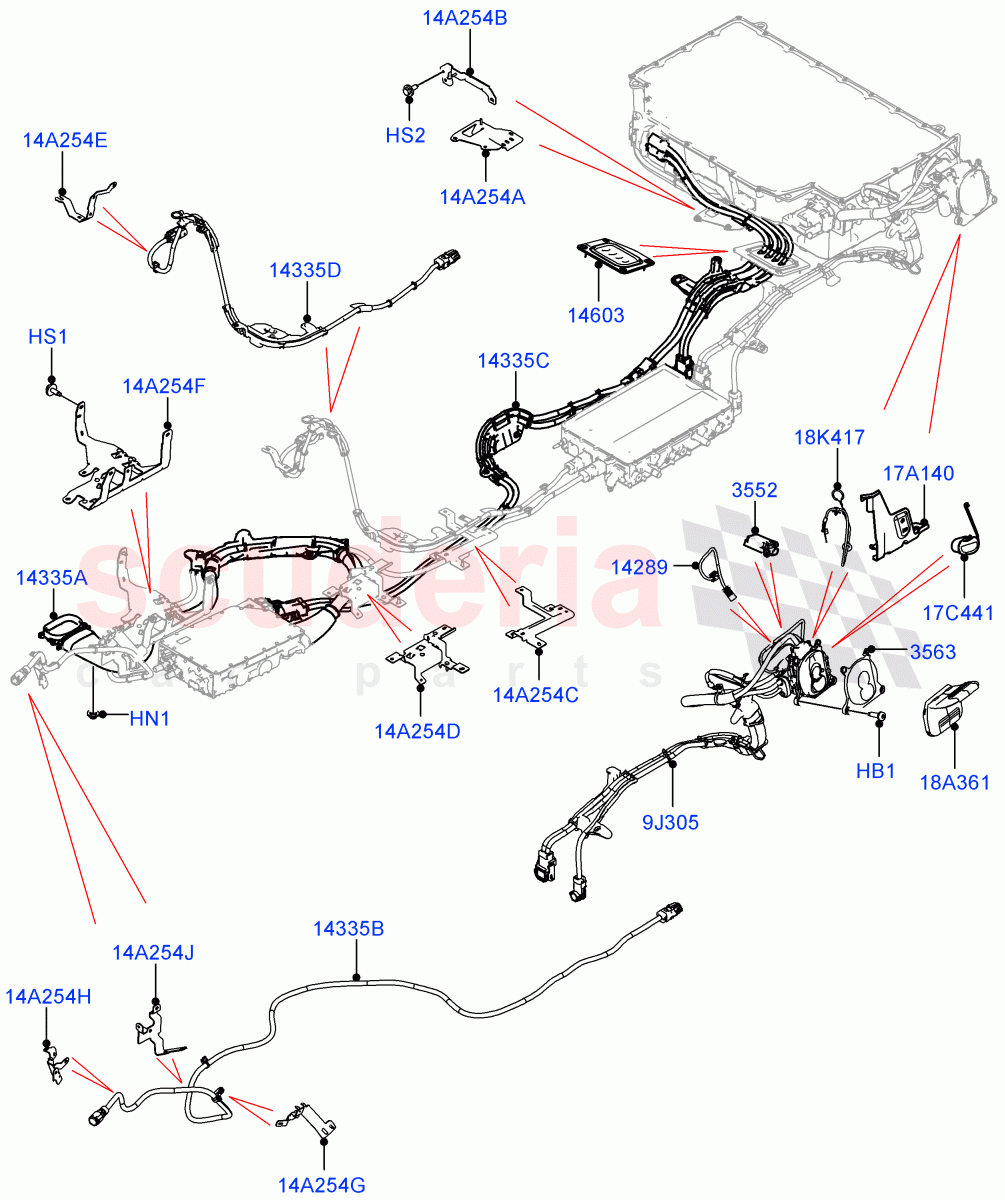 Hybrid Electrical Modules (PHEV Charging Cables And Fixings) (Electric Engine Battery-PHEV) ((V) FROMMA000001) of Land Rover Land Rover Range Rover Velar (2017+) [2.0 Turbo Diesel AJ21D4]