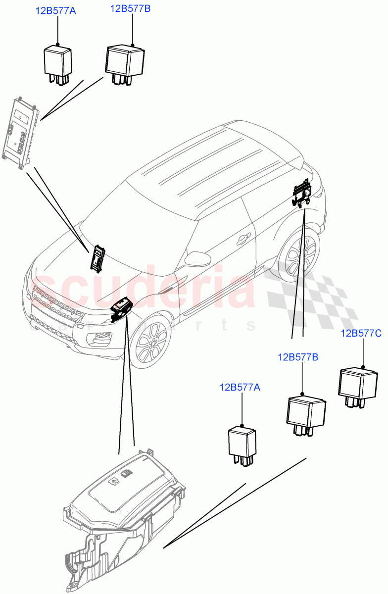 Relays(Changsu (China))((V)FROMEG000001) of Land Rover Land Rover Range Rover Evoque (2012-2018) [2.0 Turbo Diesel]