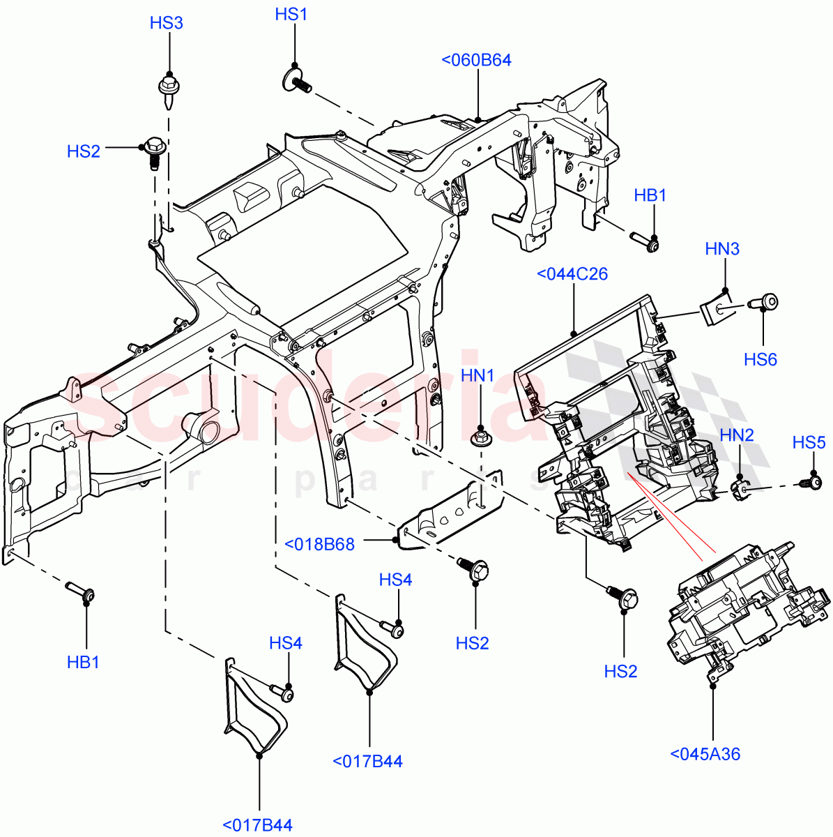 Instrument Panel(Internal Components) of Land Rover Land Rover Range Rover (2012-2021) [3.0 I6 Turbo Petrol AJ20P6]