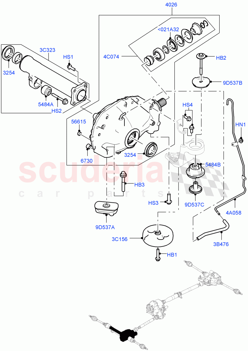 Front Axle Case(8 Speed Auto Trans ZF 8HP70 HEV 4WD) of Land Rover Land Rover Range Rover (2012-2021) [3.0 DOHC GDI SC V6 Petrol]