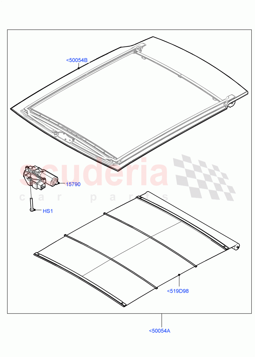 Panoramic Glass Roof(Changsu (China))((V)FROMEG000001) of Land Rover Land Rover Range Rover Evoque (2012-2018) [2.0 Turbo Petrol AJ200P]