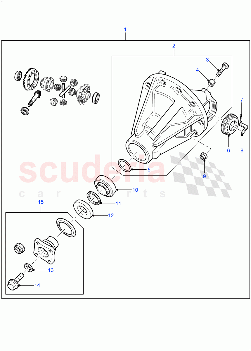 Differential Assembly(130" Wheelbase,110" Wheelbase)((V)FROM7A000001) of Land Rover Land Rover Defender (2007-2016)