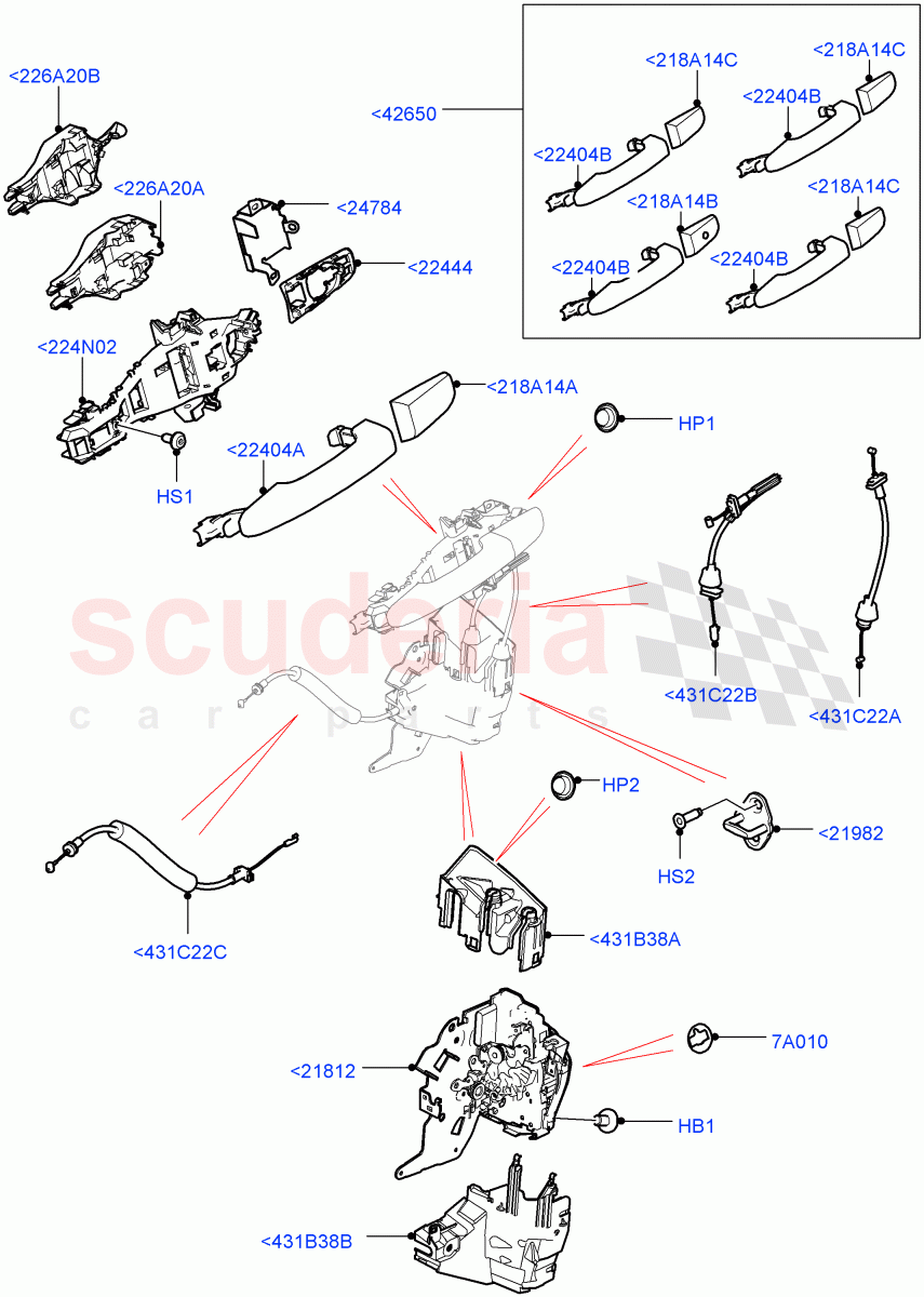 Front Door Lock Controls(Halewood (UK)) of Land Rover Land Rover Discovery Sport (2015+) [2.0 Turbo Petrol GTDI]