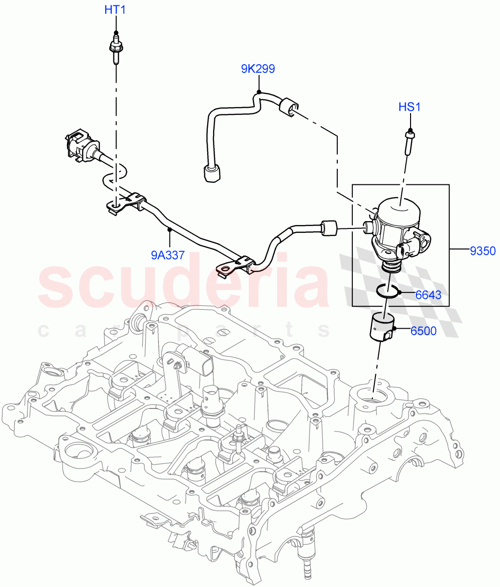 Fuel Injection Pump-Engine Mounted (2.0L AJ20P4 Petrol High PTA, Halewood (UK), 2.0L AJ20P4 Petrol E100 PTA, 2.0L AJ20P4 Petrol Mid PTA) of Land Rover Land Rover Range Rover Evoque (2019+) [2.0 Turbo Petrol AJ200P]