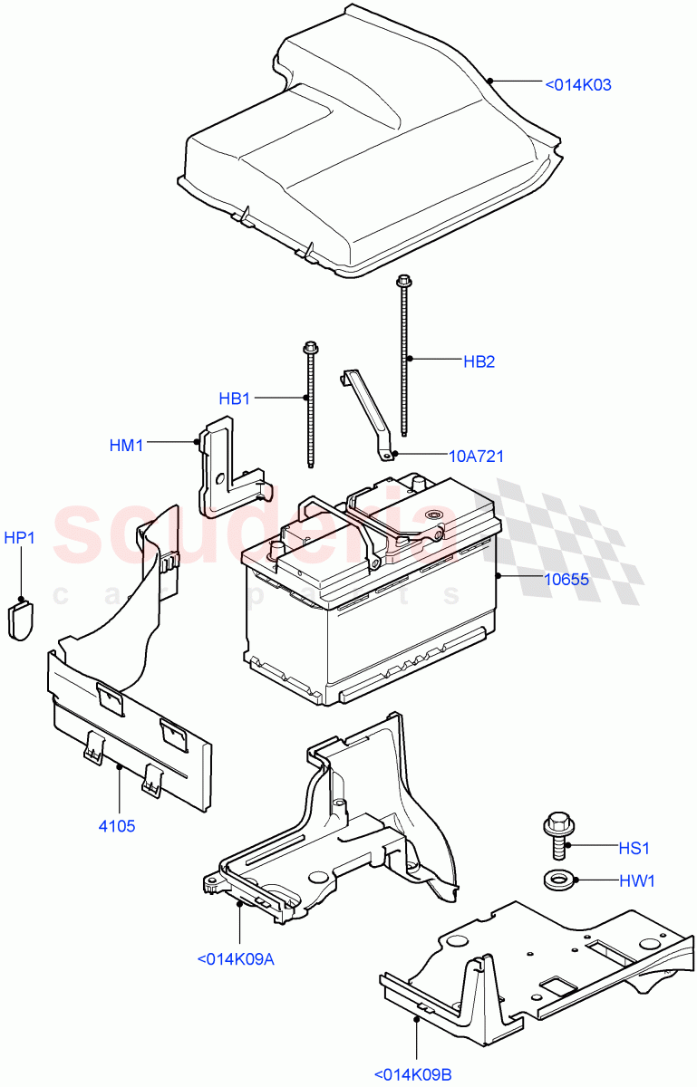 Battery And Mountings ((V) TO9A999999) of Land Rover Land Rover Range Rover Sport (2005-2009) [4.4 AJ Petrol V8]
