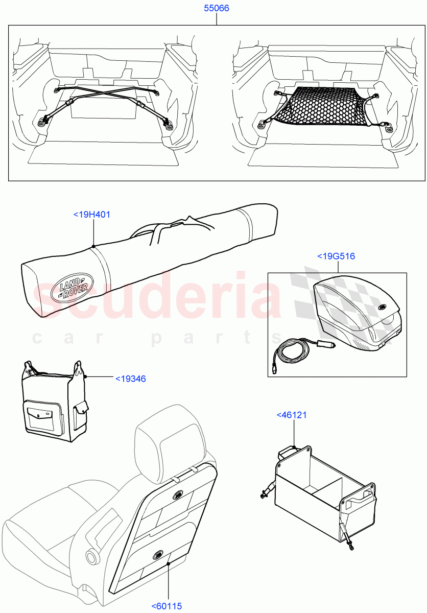 Accessory Stowage Kits (Accessory) ((V) FROMAA000001) of Land Rover Land Rover Discovery 4 (2010-2016) [3.0 Diesel 24V DOHC TC]