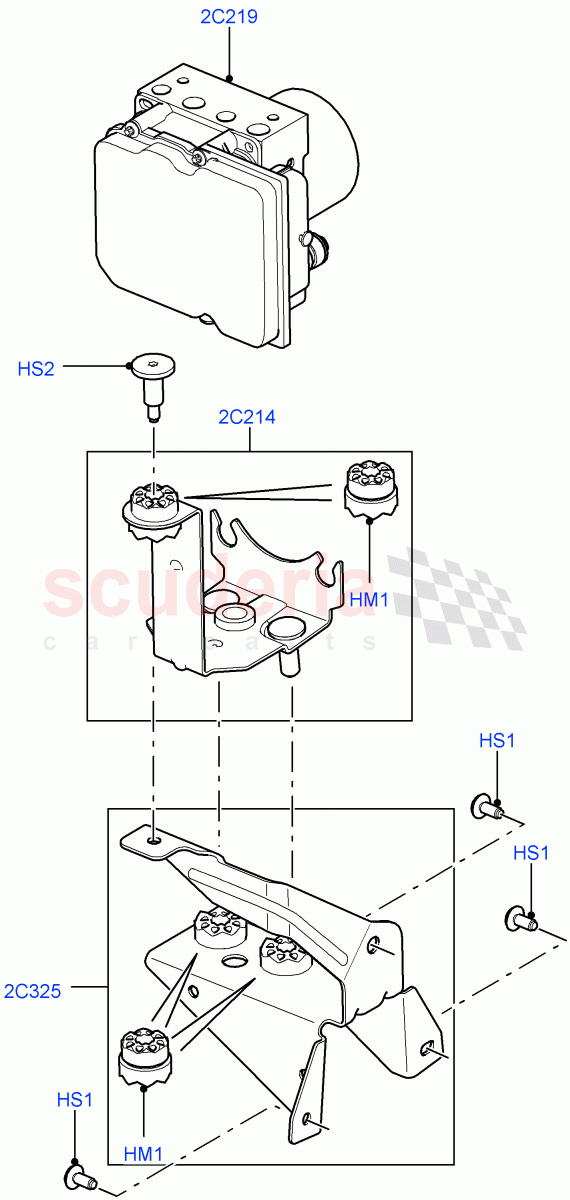 Anti-Lock Braking System (ABS Modulator) ((V) FROMAA000001) of Land Rover Land Rover Range Rover (2010-2012) [5.0 OHC SGDI NA V8 Petrol]