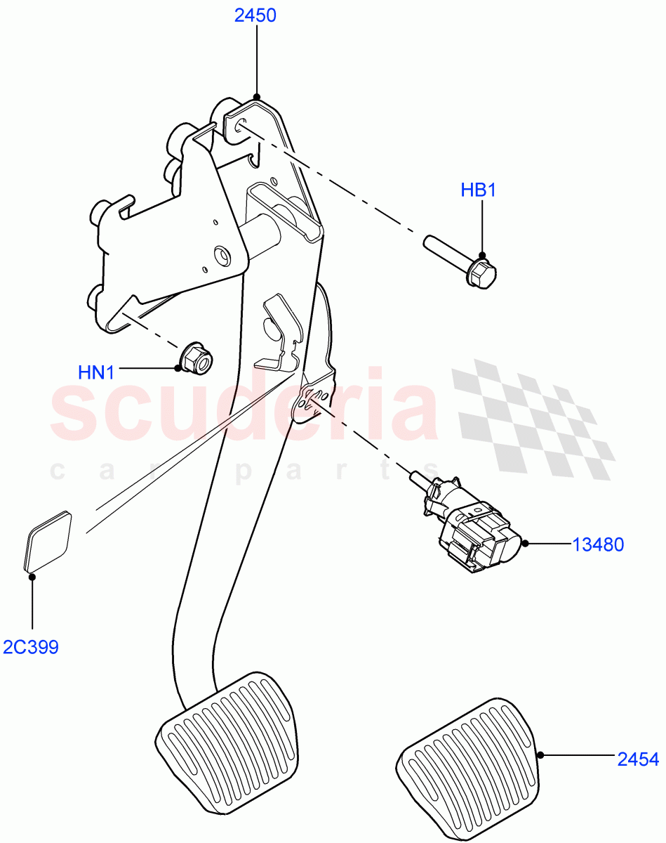 Brake And Clutch Controls (With Petrol Engines) of Land Rover Land Rover Range Rover Sport (2014+) [2.0 Turbo Petrol GTDI]