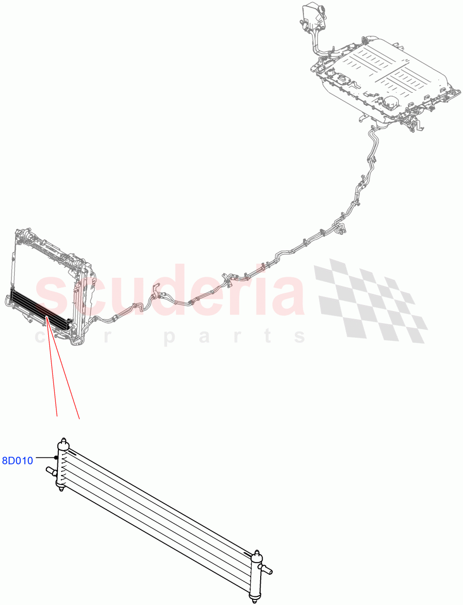 Cooling System - Traction battery(Nitra Plant Build)(2.0L AJ200P Hi PHEV)((V)FROMM2000001) of Land Rover Land Rover Defender (2020+) [2.0 Turbo Petrol AJ200P]