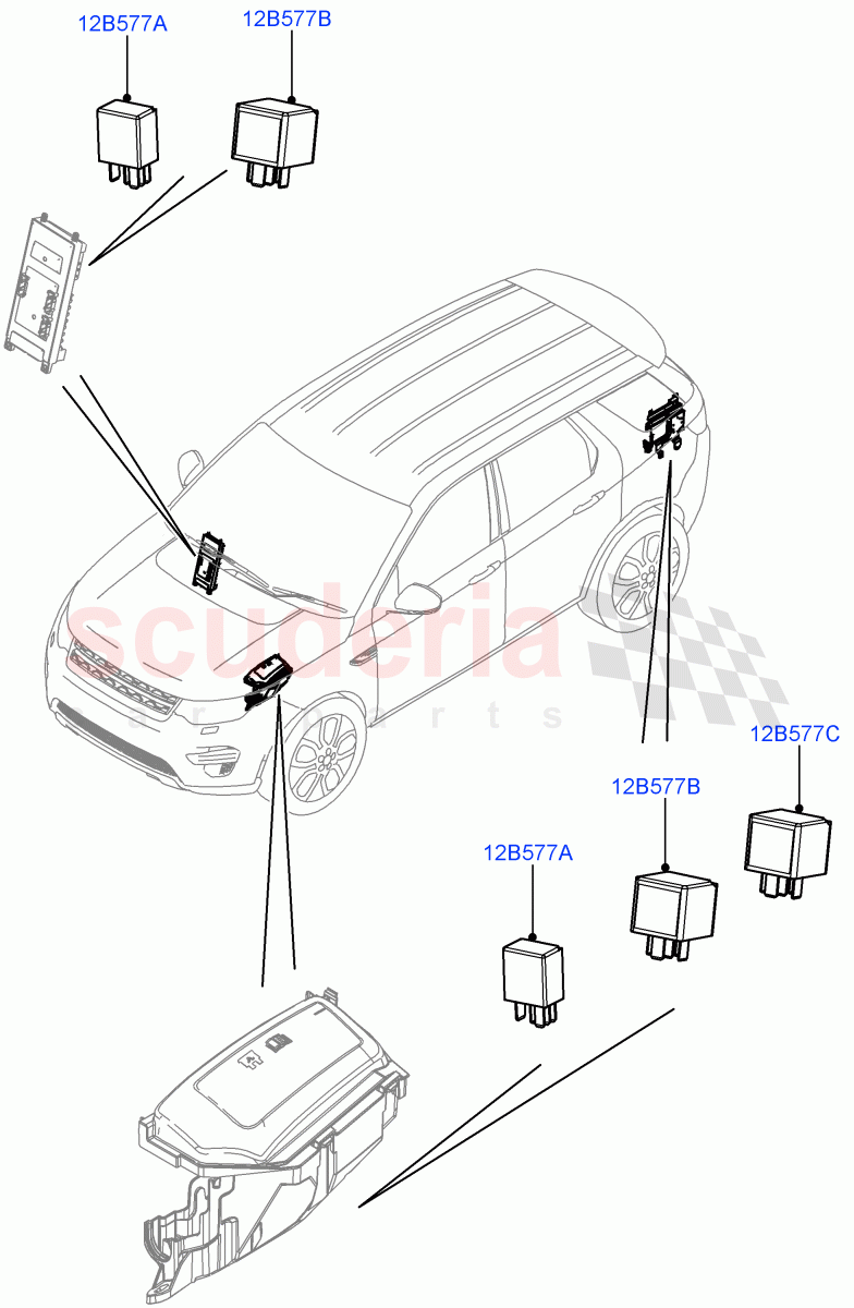 Relays(Changsu (China))((V)FROMFG000001) of Land Rover Land Rover Discovery Sport (2015+) [1.5 I3 Turbo Petrol AJ20P3]