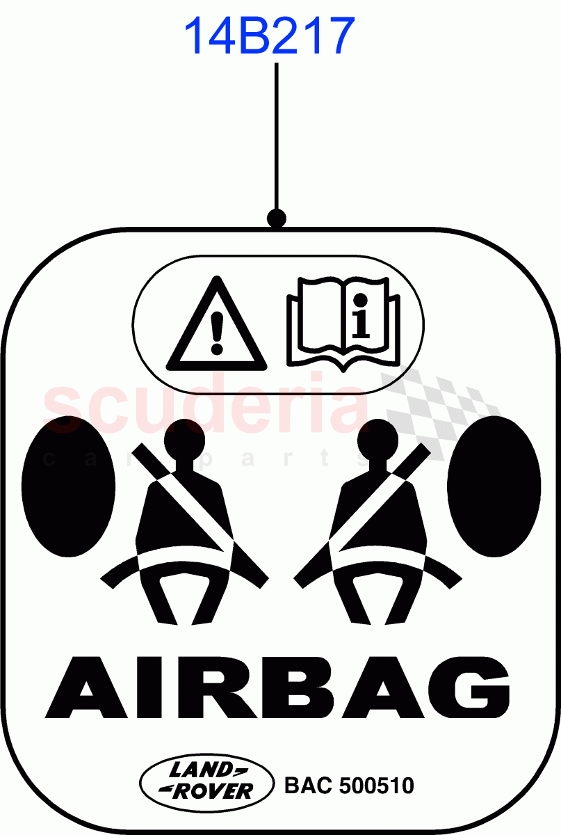 Labels(Air Bag)(Changsu (China))((V)FROMKG006088) of Land Rover Land Rover Range Rover Evoque (2019+) [2.0 Turbo Diesel AJ21D4]