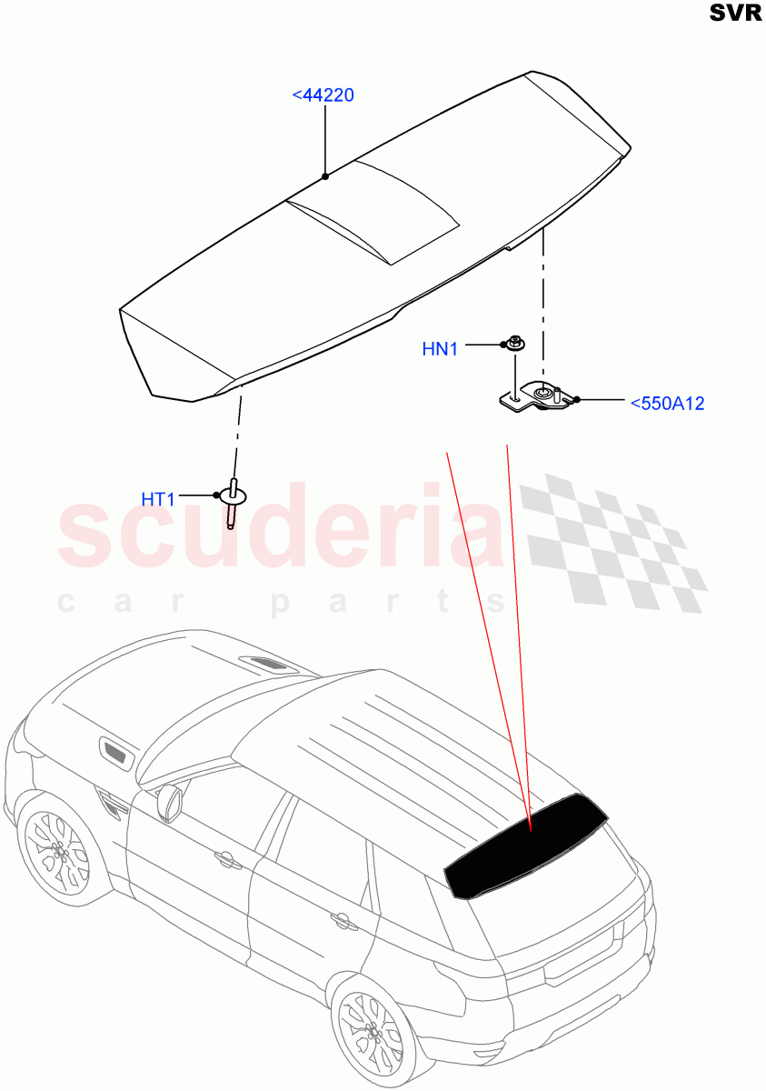 Spoiler And Related Parts(SVR Version,SVR)((V)FROMFA000001) of Land Rover Land Rover Range Rover Sport (2014+) [3.0 Diesel 24V DOHC TC]