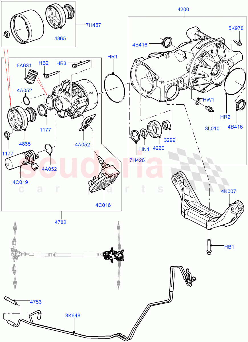 Rear Axle (6 Speed Manual Trans M66 - AWD, Halewood (UK), 6 Speed Auto AWF21 AWD) ((V) TODH999999) of Land Rover Land Rover Range Rover Evoque (2012-2018) [2.0 Turbo Petrol GTDI]