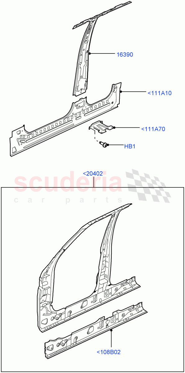 Side Panels - Inner(Front)((V)TO9A999999) of Land Rover Land Rover Range Rover Sport (2005-2009) [4.2 Petrol V8 Supercharged]