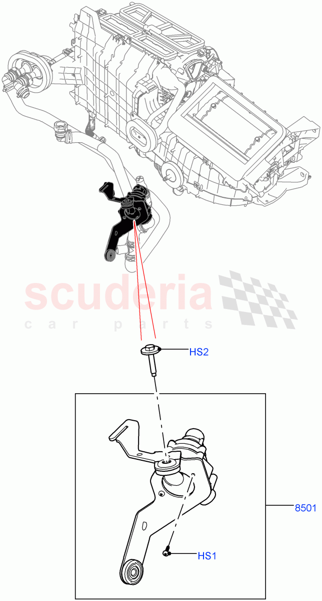 Auxiliary Circulation Coolant Pump(2.0L I4 Mid DOHC AJ200 Petrol,2.0L I4 High DOHC AJ200 Petrol,2.0L AJ200P Hi PHEV) of Land Rover Land Rover Range Rover Velar (2017+) [3.0 DOHC GDI SC V6 Petrol]