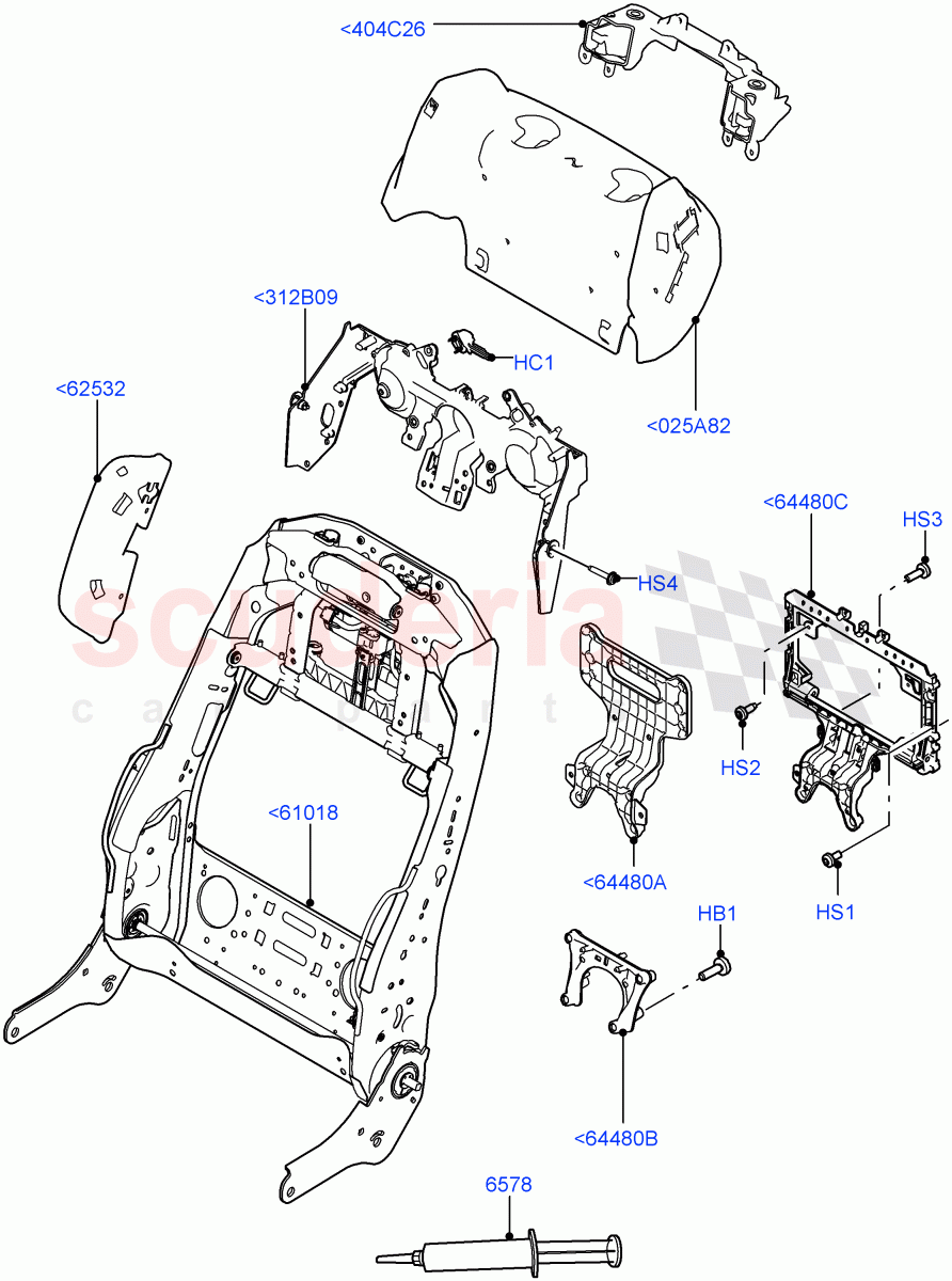 Front Seat Back(Articulated Squabs)((V)FROMEA000001,(V)TOHA999999) of Land Rover Land Rover Range Rover (2012-2021) [3.0 I6 Turbo Diesel AJ20D6]