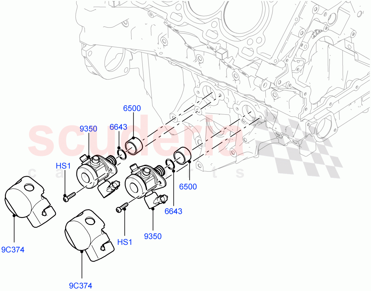 Fuel Injection Pump-Engine Mounted (5.0L OHC SGDI NA V8 Petrol - AJ133) ((V) FROMAA000001) of Land Rover Land Rover Range Rover (2012-2021) [5.0 OHC SGDI NA V8 Petrol]