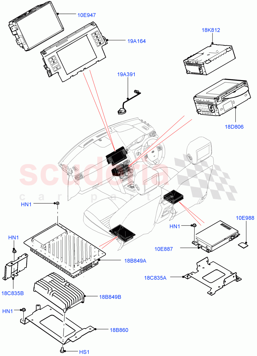 Audio Equipment - Original Fit(Itatiaia (Brazil))((V)FROMGT000001) of Land Rover Land Rover Discovery Sport (2015+) [1.5 I3 Turbo Petrol AJ20P3]