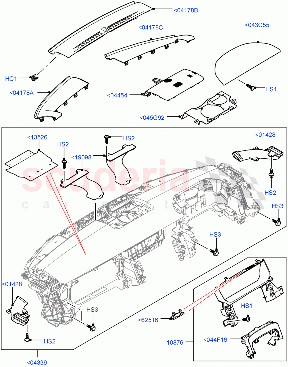 Instrument Panel(Less Head Up Display)((V)FROMEA152800) of Land Rover Land Rover Range Rover (2012-2021) [3.0 I6 Turbo Diesel AJ20D6]