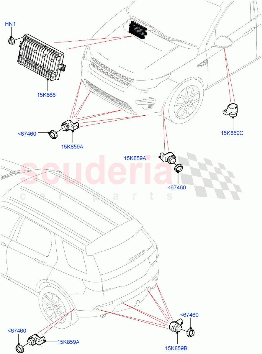 Parking Distance Control(Halewood (UK))((V)FROMMH000001) of Land Rover Land Rover Discovery Sport (2015+) [1.5 I3 Turbo Petrol AJ20P3]