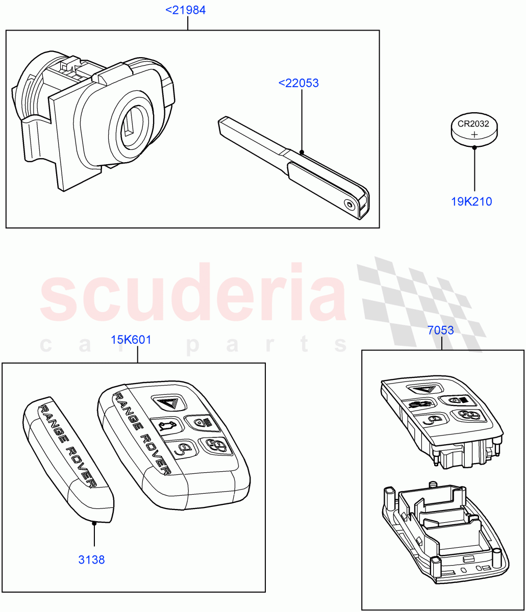 Vehicle Lock Sets And Repair Kits(Halewood (UK)) of Land Rover Land Rover Range Rover Evoque (2012-2018) [2.0 Turbo Petrol GTDI]