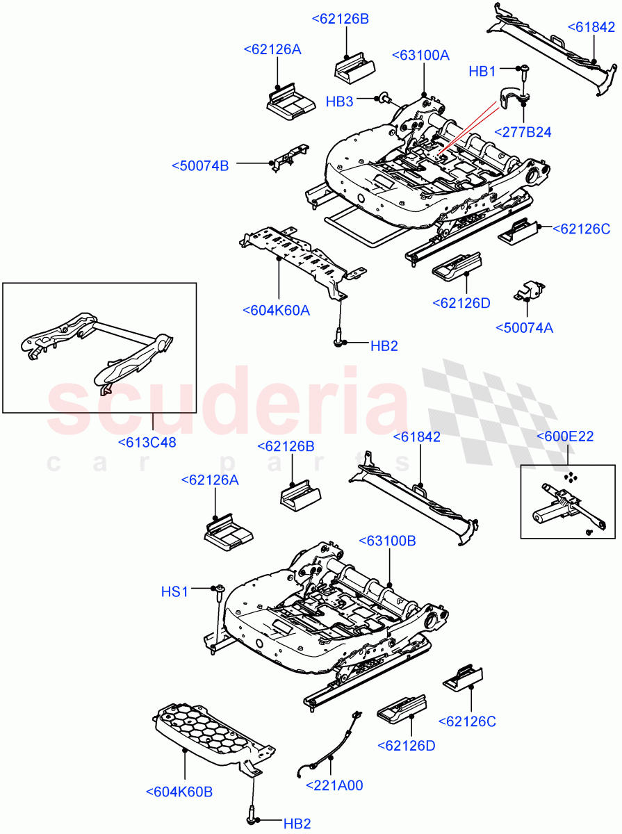 Front Seat Base(Short Wheelbase) of Land Rover Land Rover Defender (2020+) [2.0 Turbo Diesel]