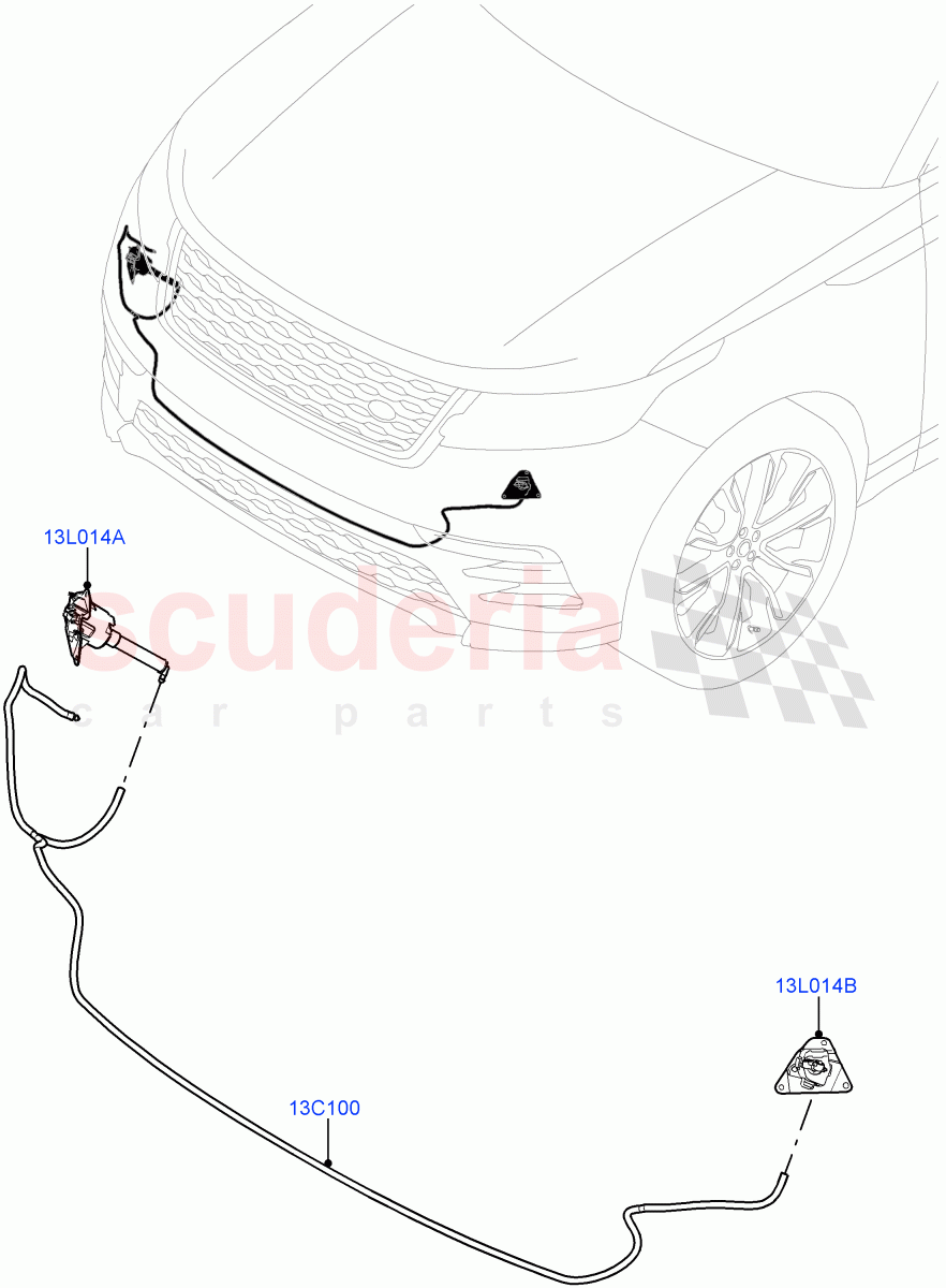 Headlamp Washer(With Headlamp Power Wash) of Land Rover Land Rover Range Rover Velar (2017+) [3.0 Diesel 24V DOHC TC]