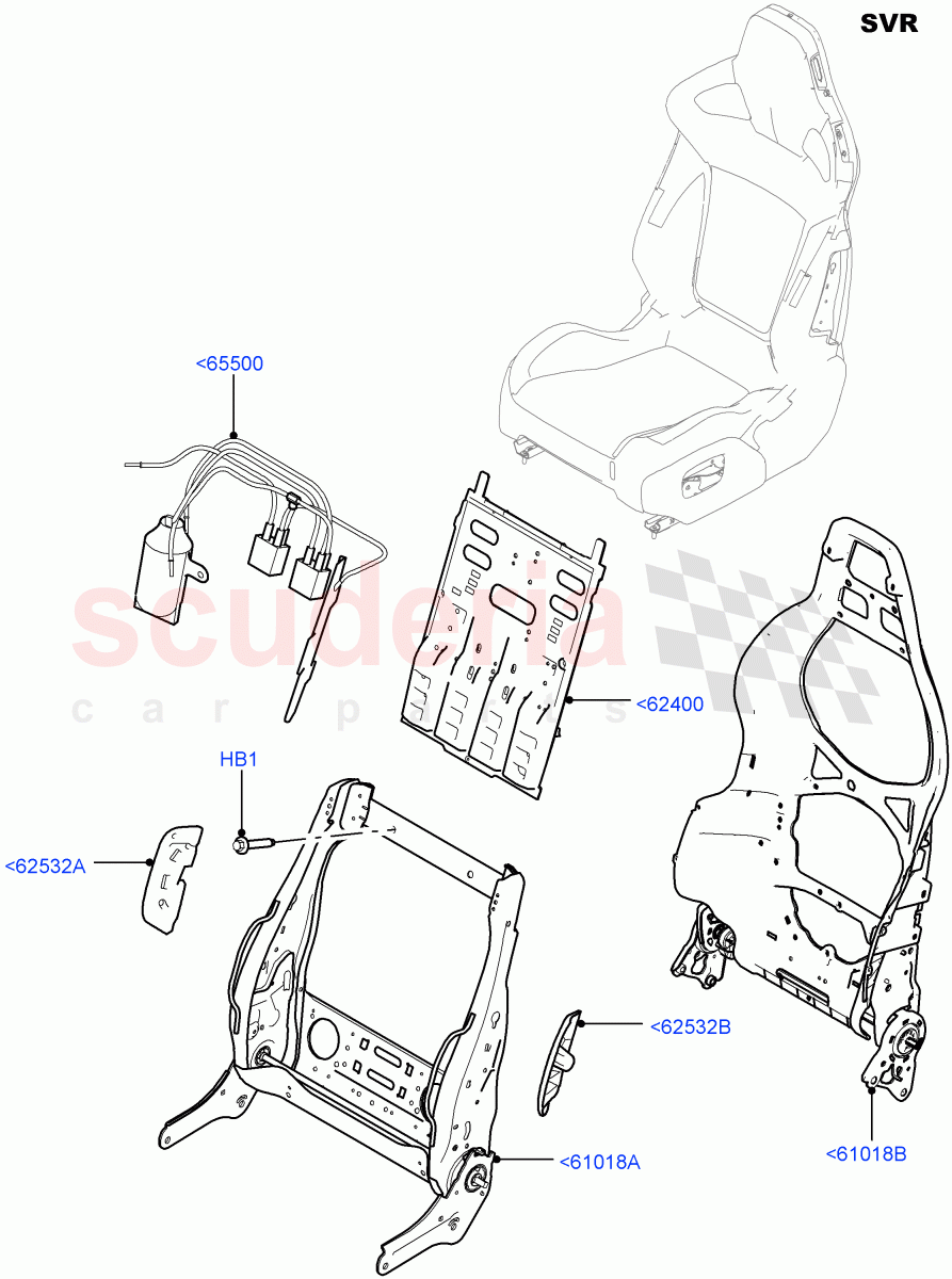 Front Seat Back(SVR Version,SVR)((V)FROMFA000001) of Land Rover Land Rover Range Rover Sport (2014+) [3.0 I6 Turbo Diesel AJ20D6]