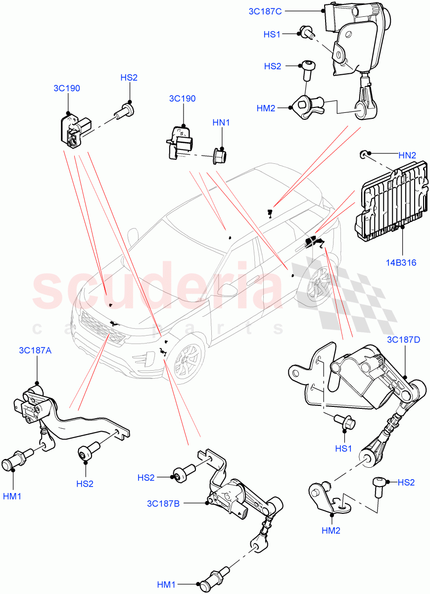 Height And Adaptive Damping Control(Changsu (China)) of Land Rover Land Rover Range Rover Evoque (2019+) [2.0 Turbo Diesel AJ21D4]