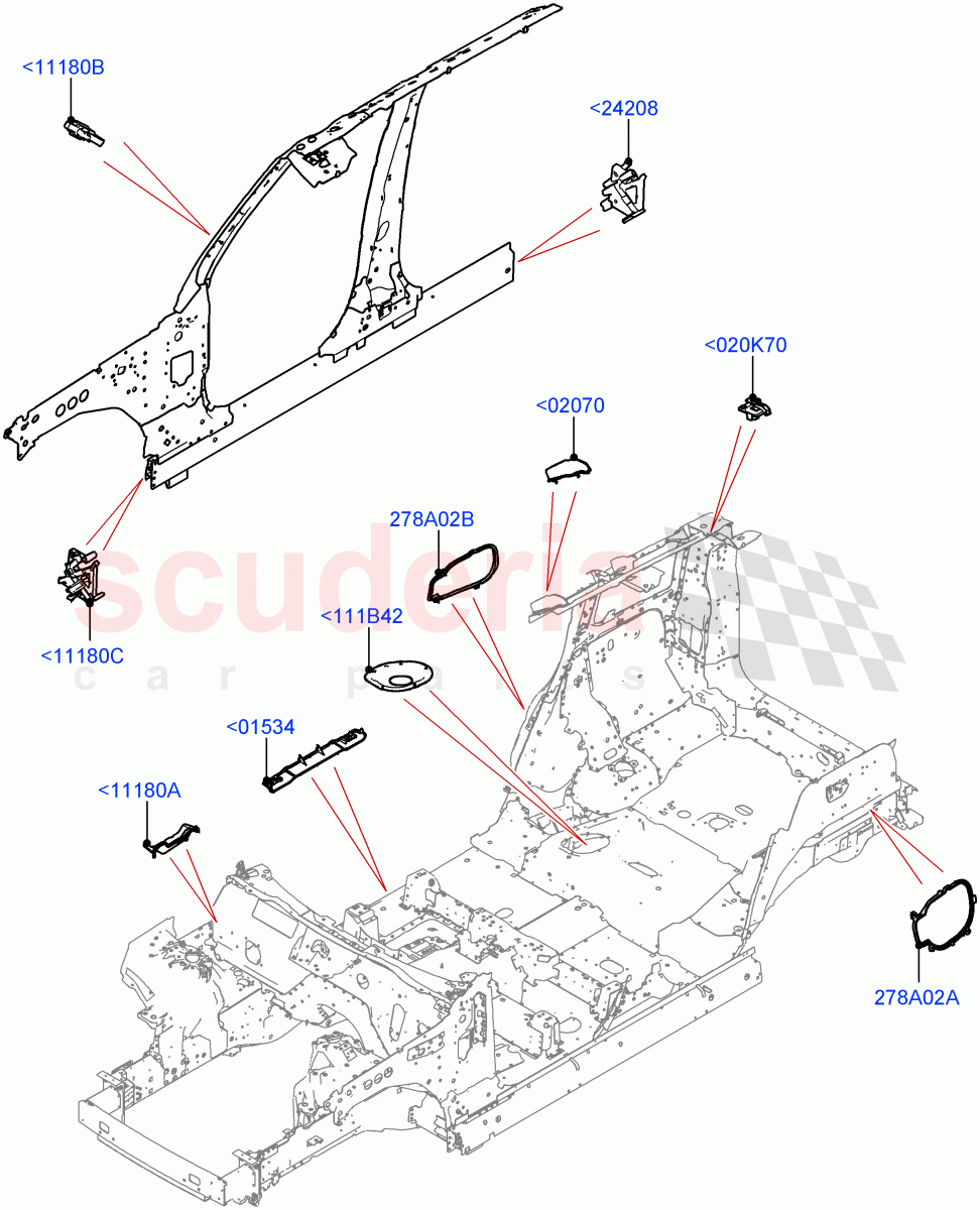 Insulators - Body of Land Rover Land Rover Defender (2020+) [3.0 I6 Turbo Diesel AJ20D6]