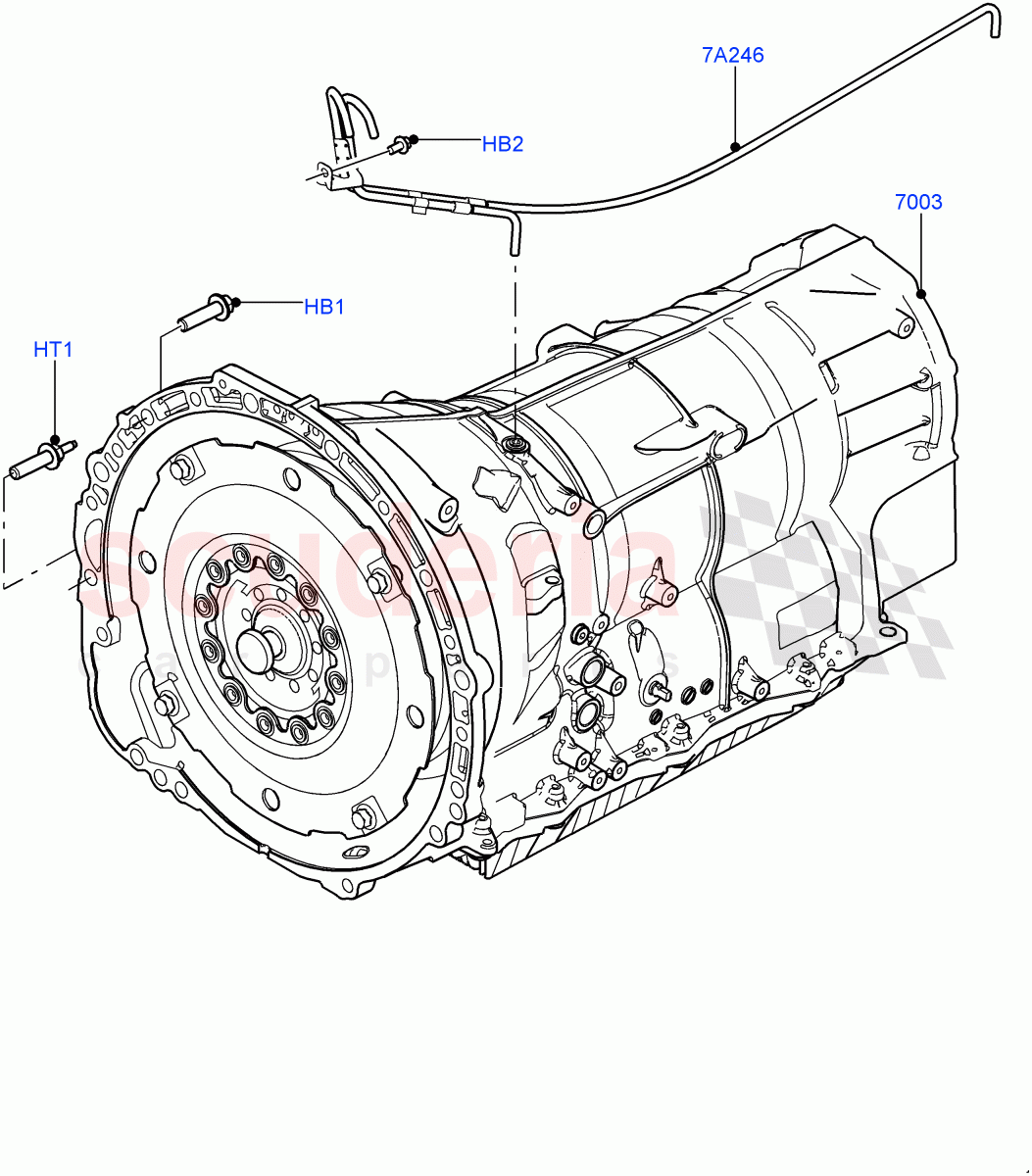 Auto Trans Assy & Speedometer Drive(4.4L DOHC DITC V8 Diesel,8 Speed Auto Trans ZF 8HP76)((V)FROMKA000001) of Land Rover Land Rover Range Rover (2012-2021) [3.0 I6 Turbo Petrol AJ20P6]