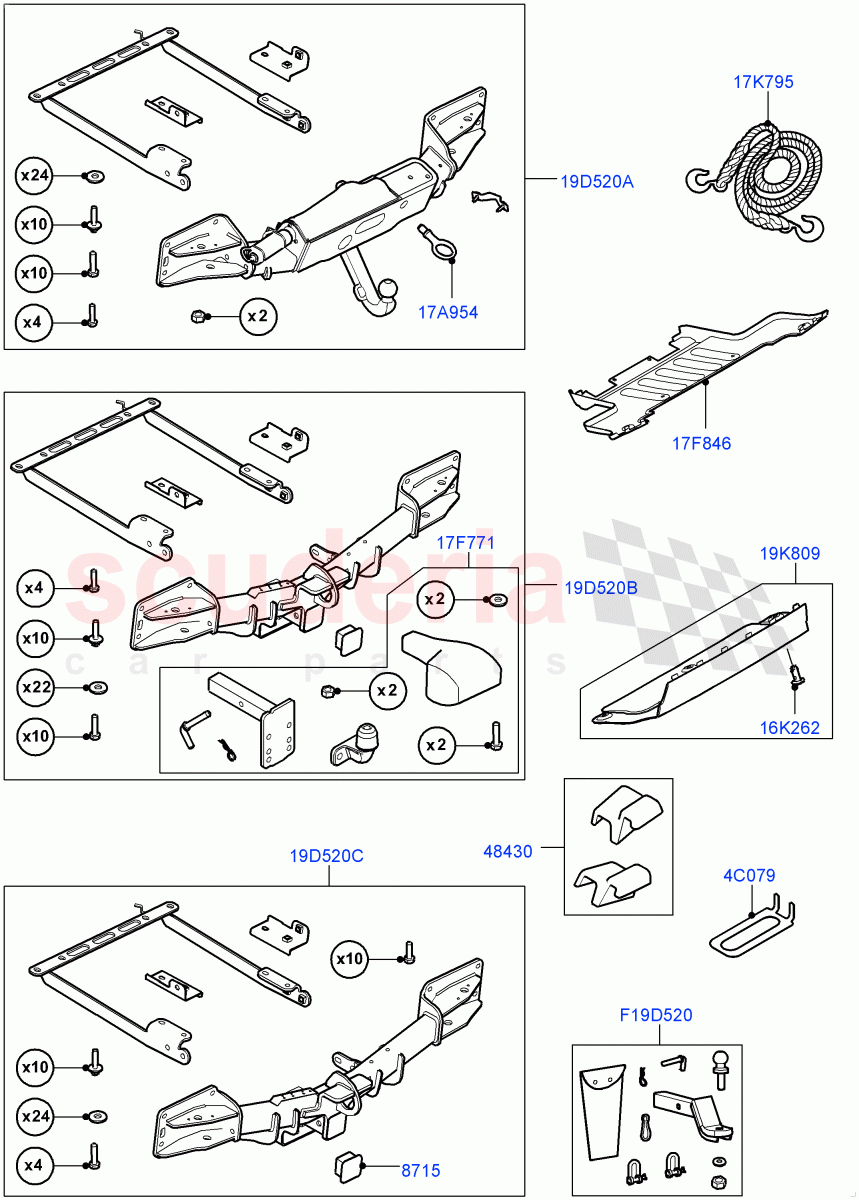 Towing Equipment(Accessory) of Land Rover Land Rover Range Rover (2012-2021) [3.0 Diesel 24V DOHC TC]