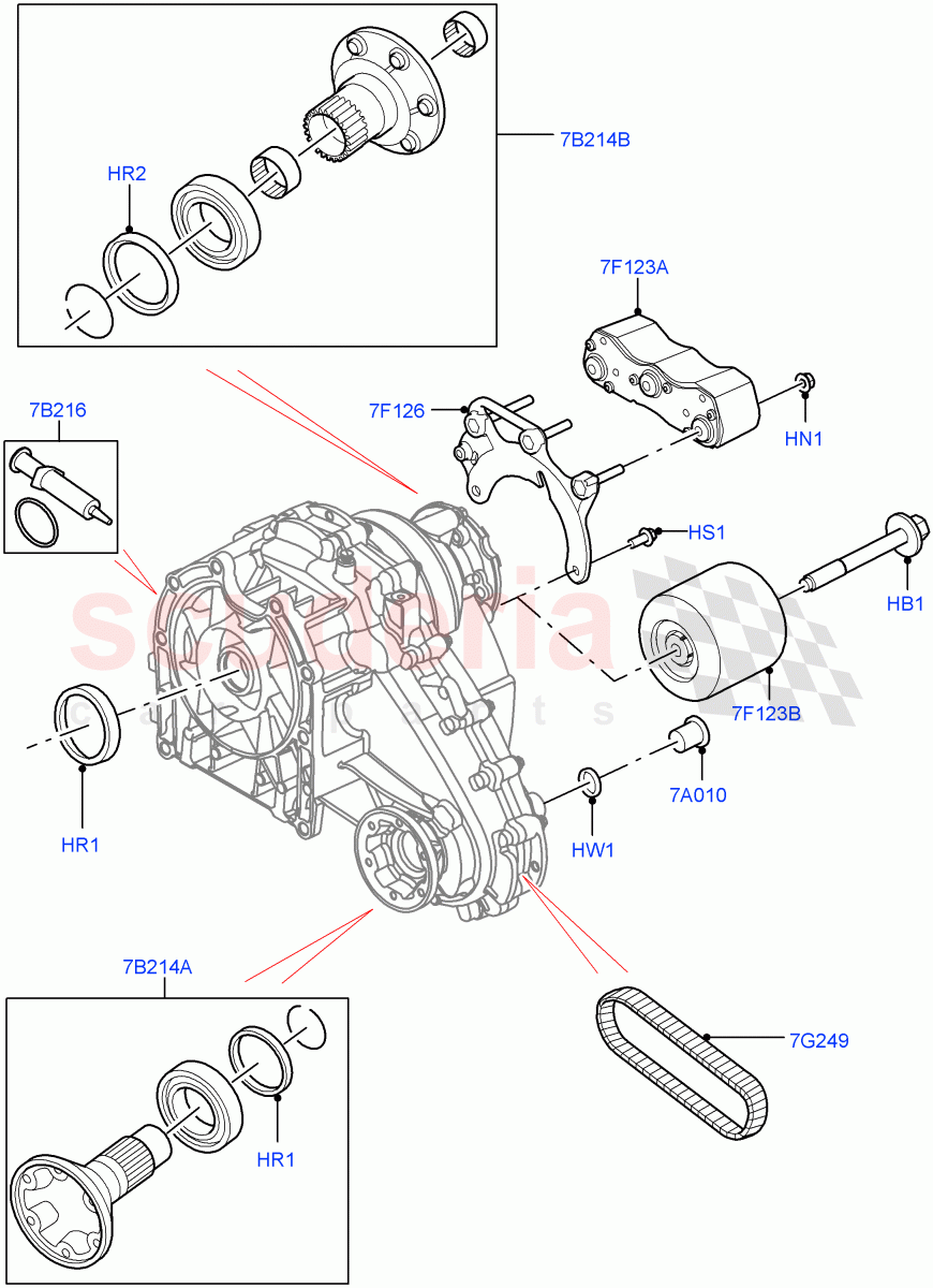 Transfer Drive Components (Solihull Plant Build) (With 1 Speed Transfer Case) ((V) FROMHA000001) of Land Rover Land Rover Range Rover (2012-2021) [3.0 Diesel 24V DOHC TC]