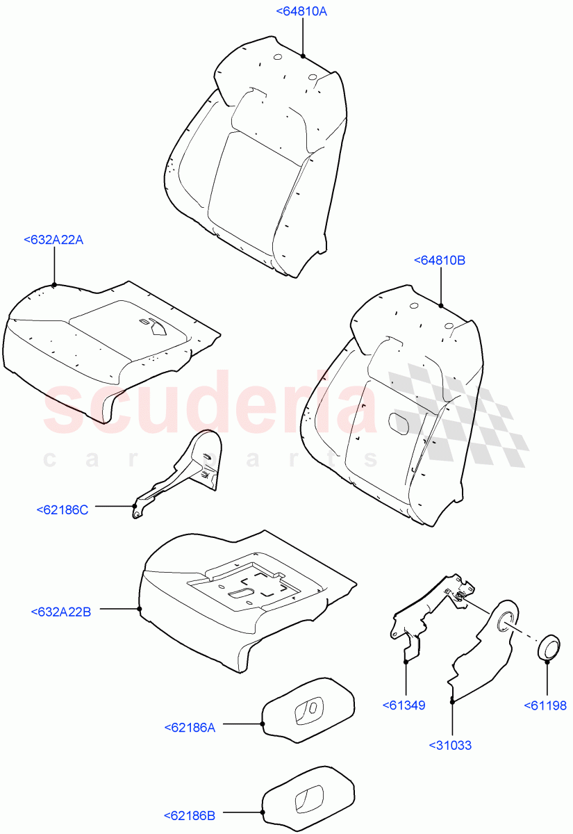 Front Seat Pads/Valances & Heating(Pads/Valances)(Manual Front Seat Adj Driver & Pass)((V)TOHA999999) of Land Rover Land Rover Range Rover Sport (2014+) [3.0 I6 Turbo Diesel AJ20D6]