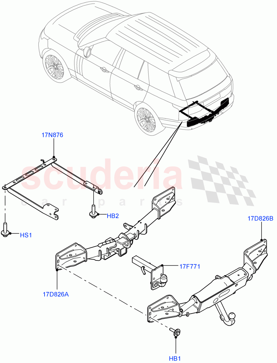 Tow Bar of Land Rover Land Rover Range Rover (2012-2021) [2.0 Turbo Petrol AJ200P]