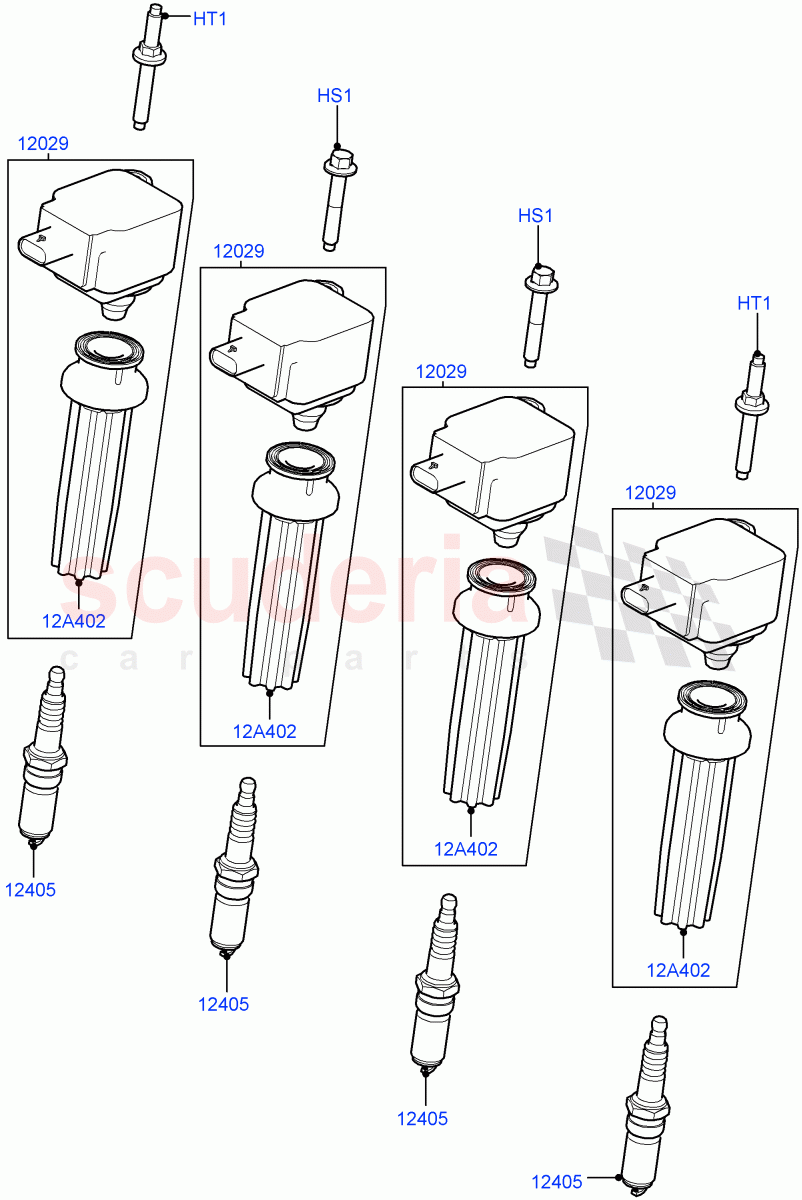 Ignition Coil And Wires/Spark Plugs (2.0L 16V TIVCT T/C 240PS Petrol, Changsu (China)) ((V) FROMEG000001) of Land Rover Land Rover Range Rover Evoque (2012-2018) [2.0 Turbo Petrol GTDI]