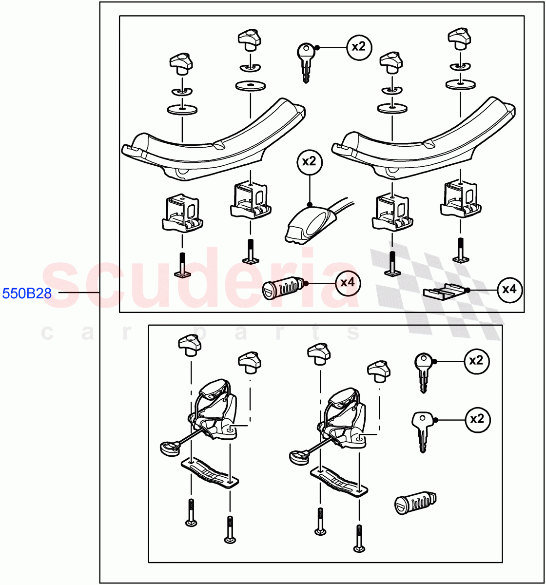 Carriers & Boxes(Canoe Carrier) of Land Rover Land Rover Range Rover (2022+) [3.0 I6 Turbo Diesel AJ20D6]